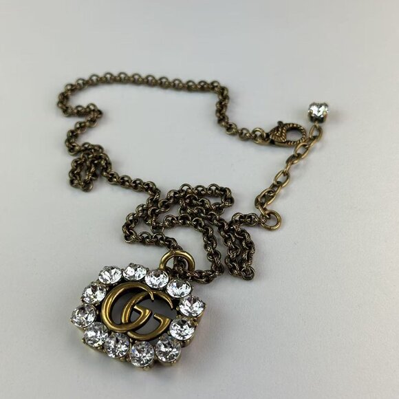 Gucci GG Logo Diamond Around Necklace - Picture 4 of 10